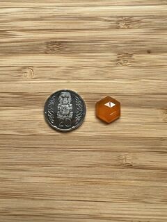 Hexagon rose cut Carnelian Agate